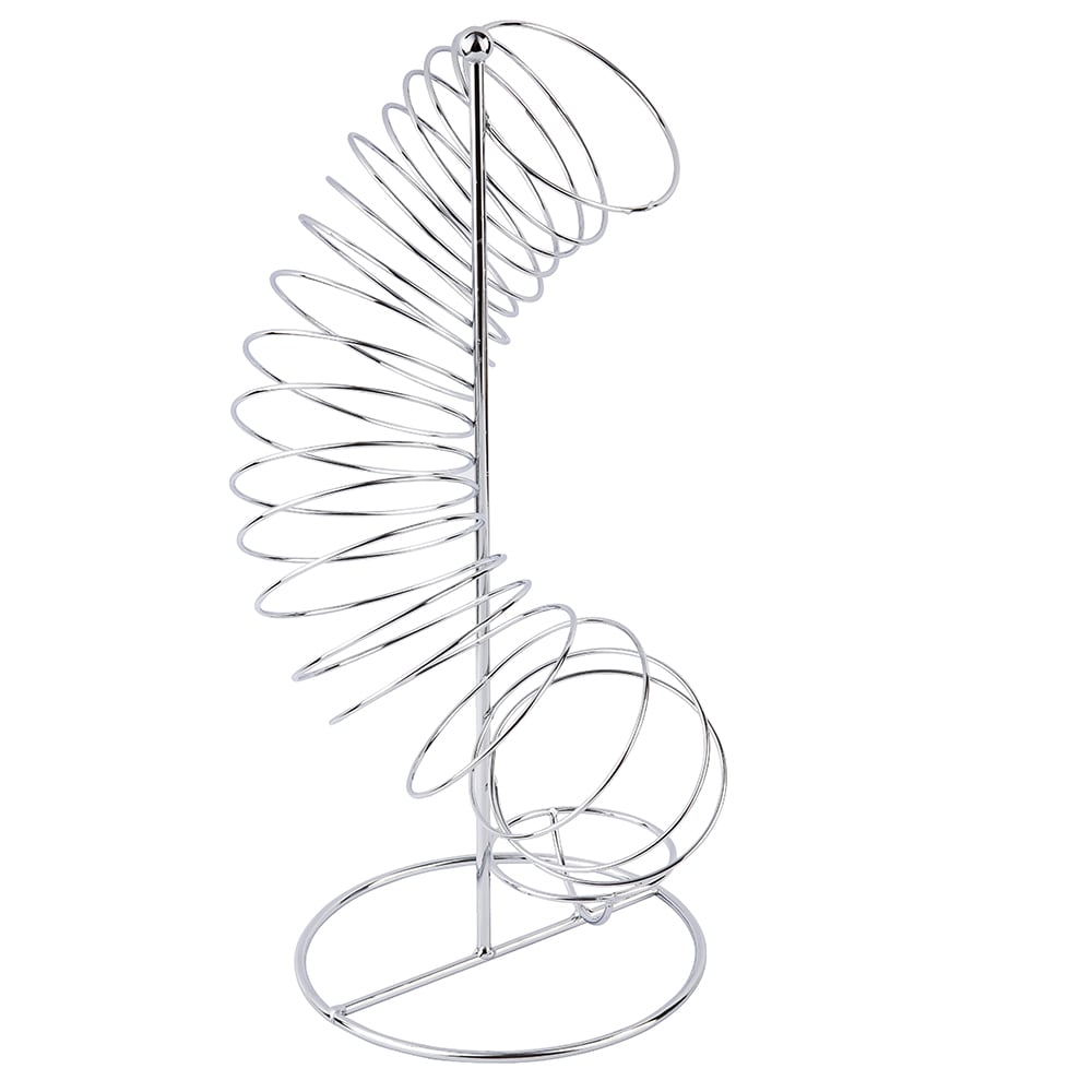 Tablecraft FSP1507 Vertical Spiral Fruit Basket - 3 5/8x19" Chrome