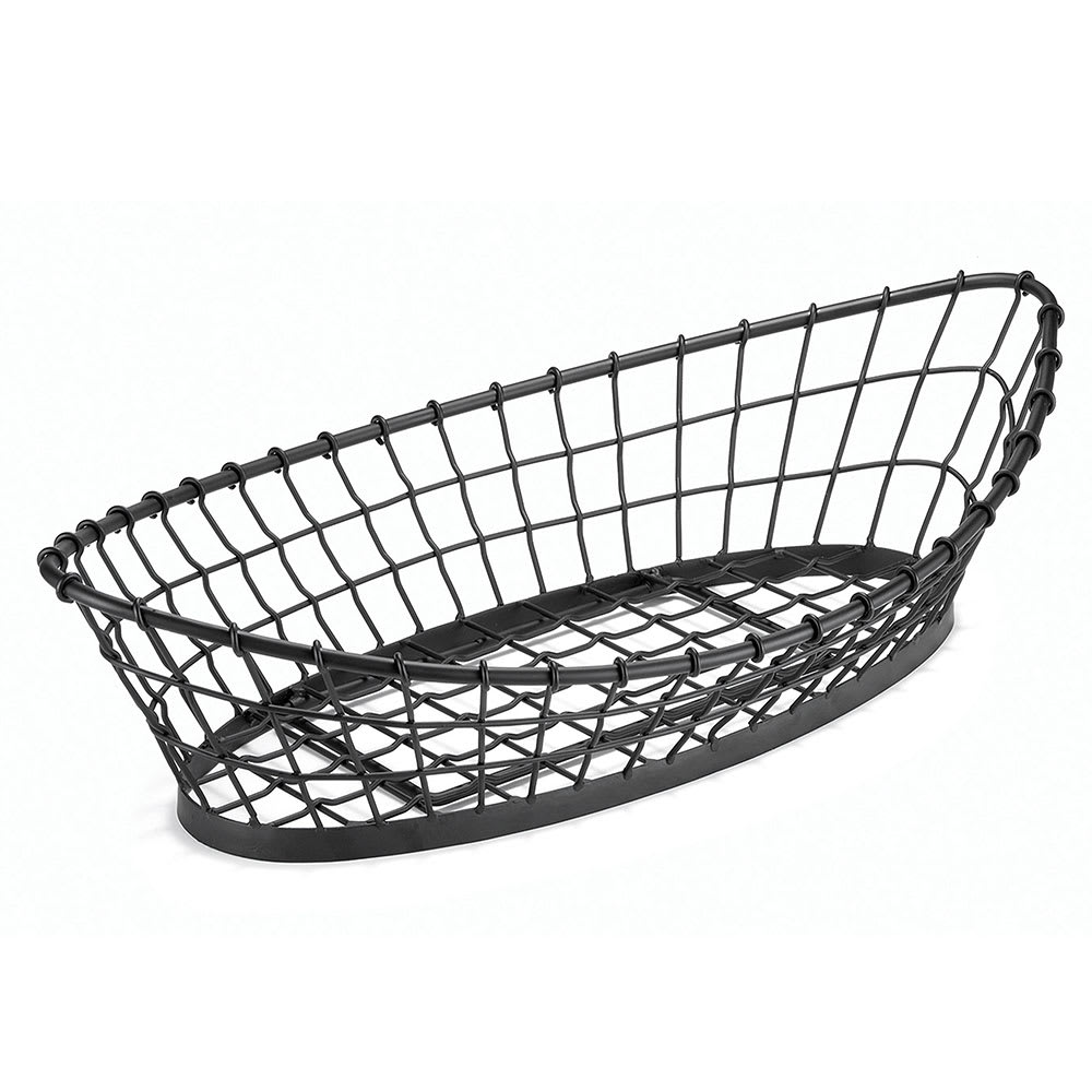 Tablecraft GMT2412 Round Grand Master Transformer Basket, 24 L x 12 W x 6"H, Black Metal