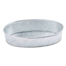 Tablecraft GP96 Oval Dinner Platter - 9 1/2x6" Galvanized Steel thumbnail 3