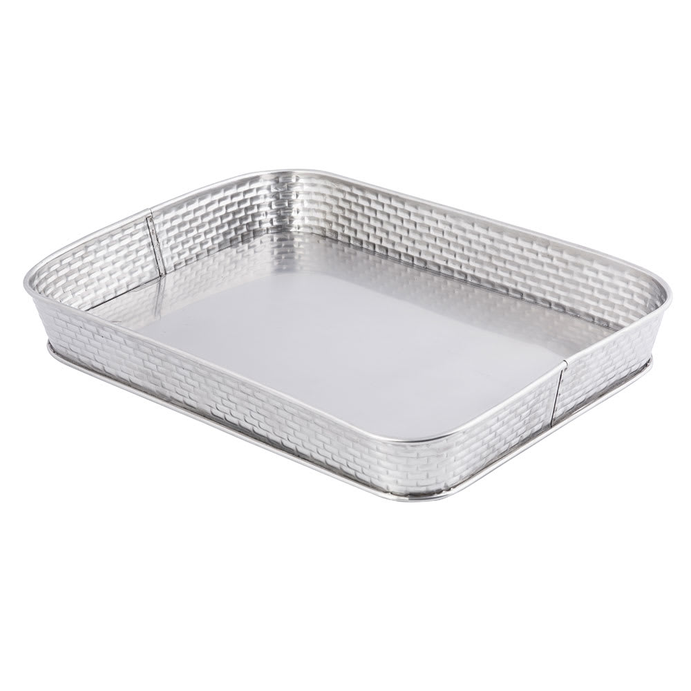Tablecraft GPSS120 Rectangular Serving Platter, 12" x 9", Stainless