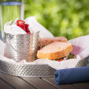 Tablecraft GPSS129 Oval Brickhouse Collection Serving Platter, 12" x 9", Stainless thumbnail 6