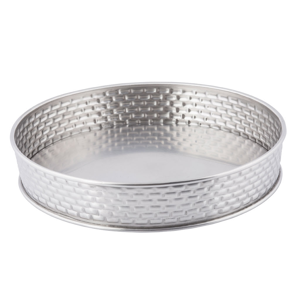 Tablecraft GPSS8 8 1/2" Round Serving Platter, Stainless