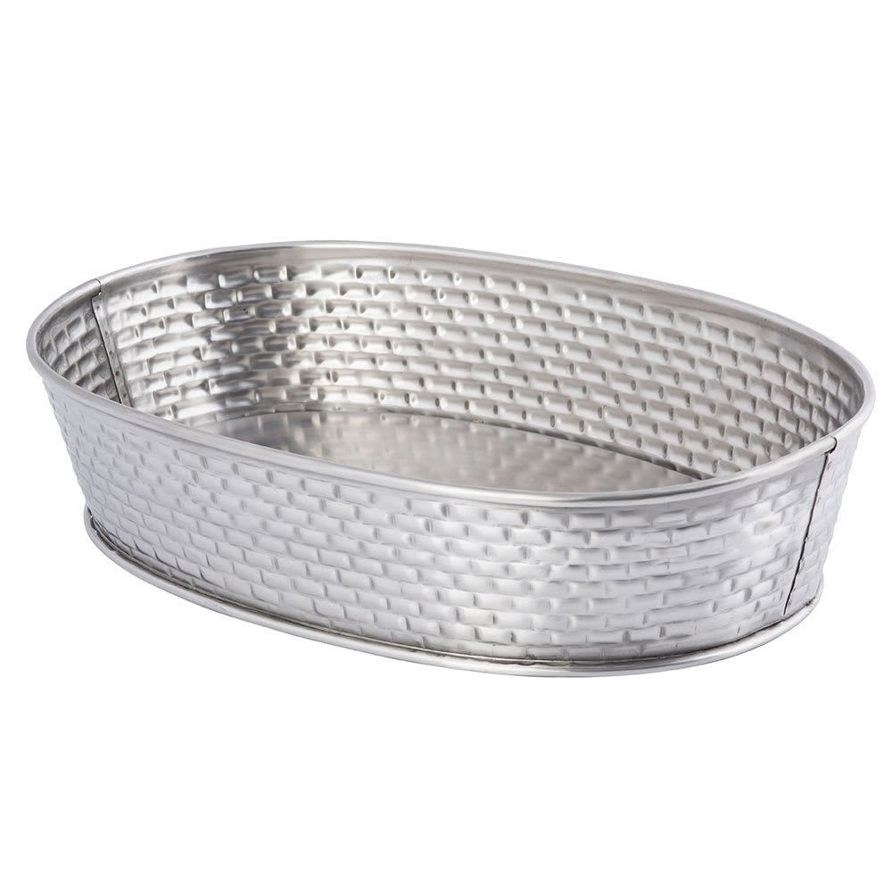 Tablecraft GPSS96 Oval Serving Platter, 9 1/2" x 6", Stainless