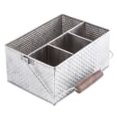 Tablecraft GPSSCADDY Rectangular Flatware Caddy w/ (4) Compartments, Stainless thumbnail 3