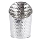 Tablecraft GTSS28 9 1/2 oz Round Brickhouse Collection Fry Cup - 3 3/8" x 4 5/8", Stainless thumbnail 2