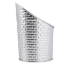 Tablecraft GTSS28 9 1/2 oz Round Brickhouse Collection Fry Cup - 3 3/8" x 4 5/8", Stainless thumbnail 3