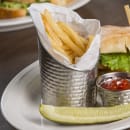 Tablecraft GTSS28 9 1/2 oz Round Brickhouse Collection Fry Cup - 3 3/8" x 4 5/8", Stainless thumbnail 5