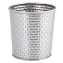 Tablecraft GTSS31 13 oz Round Brickhouse Collection Fry Cup - 3 1/2" x 3 1/2", Stainless thumbnail 2