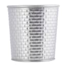 Tablecraft GTSS31 13 oz Round Brickhouse Collection Fry Cup - 3 1/2" x 3 1/2", Stainless thumbnail 3