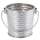 Tablecraft GTSS33 3 1/4" Wine Bucket/Pail - Stainless Steel, Brick Pattern thumbnail 2
