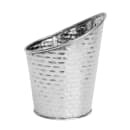 Tablecraft GTSS375 10 oz Round Brickhouse Collection Fry Cup - 3 3/4" x 4 7/8", Stainless thumbnail 2