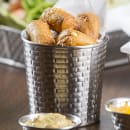 Tablecraft GTSS45 23 oz Round Brickhouse Collection Fry Cup - 4" x 4 1/2", Stainless thumbnail 4