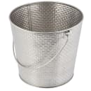 Tablecraft GTSS87 7" Wine Bucket/Pail - Stainless Steel, Brick Pattern thumbnail 4