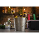 Tablecraft GTSS87 7" Wine Bucket/Pail - Stainless Steel, Brick Pattern thumbnail 6