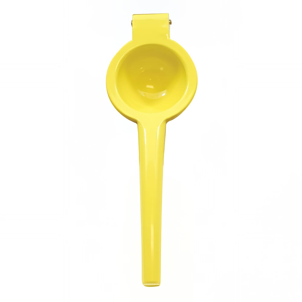 Tablecraft H119Y 8 3/4" Handheld Lemon Squeezer, Coated Zink Alloy, Yellow