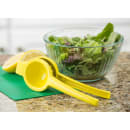 Tablecraft H119Y 8 3/4" Handheld Lemon Squeezer, Coated Zink Alloy, Yellow thumbnail 3