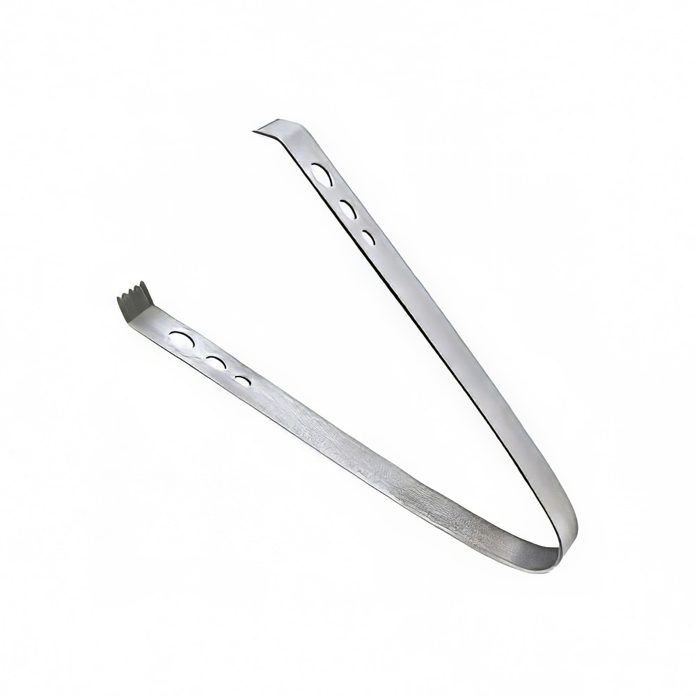 Tablecraft H1246 6 3/4"L Stainless Ice Tongs