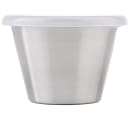 Tablecraft H5069 2 1/2 oz Ramekin w/ Clear Lid - Stainless Steel thumbnail 2