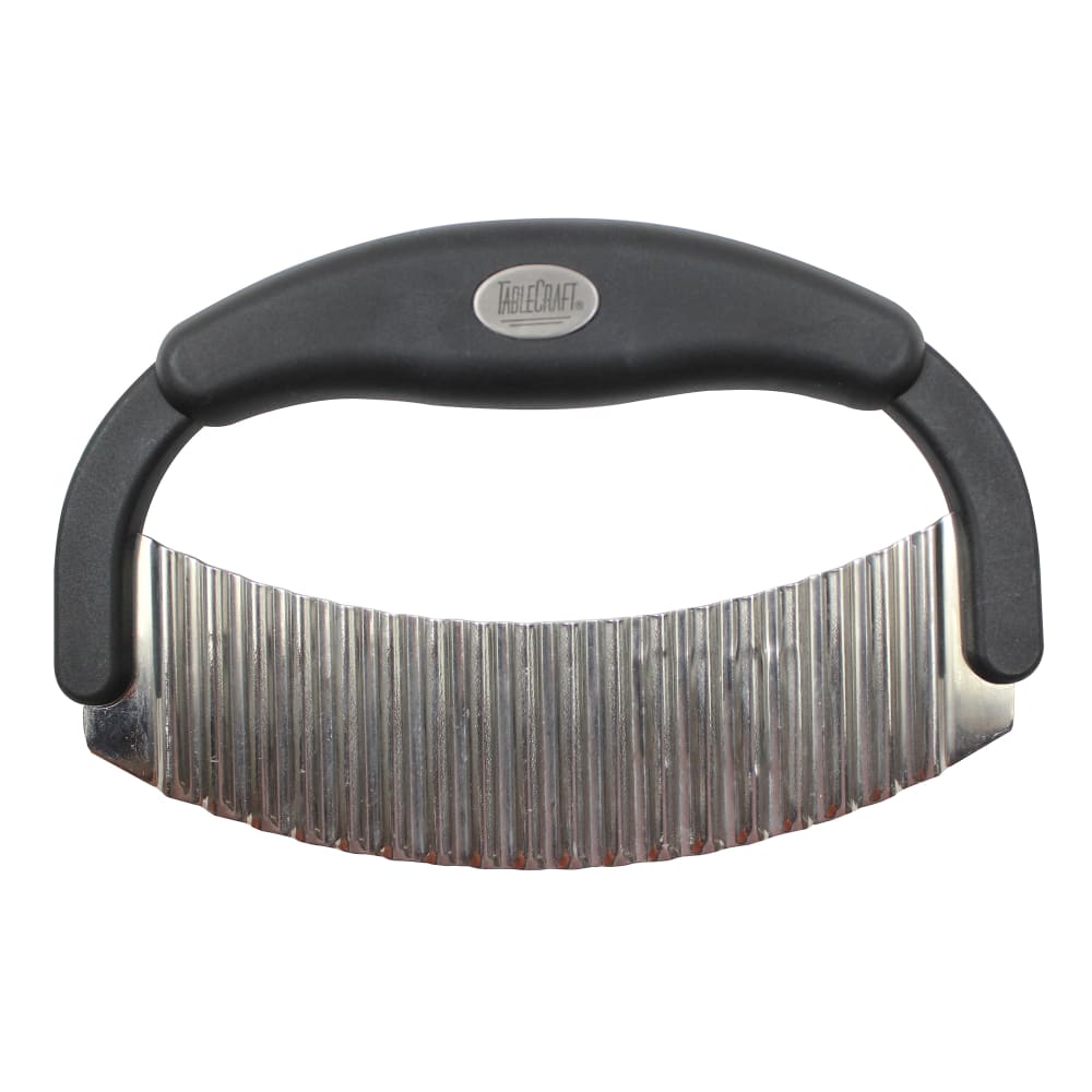 Tablecraft H6610 Handheld Crinkle Cutter - Stainless Steel/Plastic Handle, Black