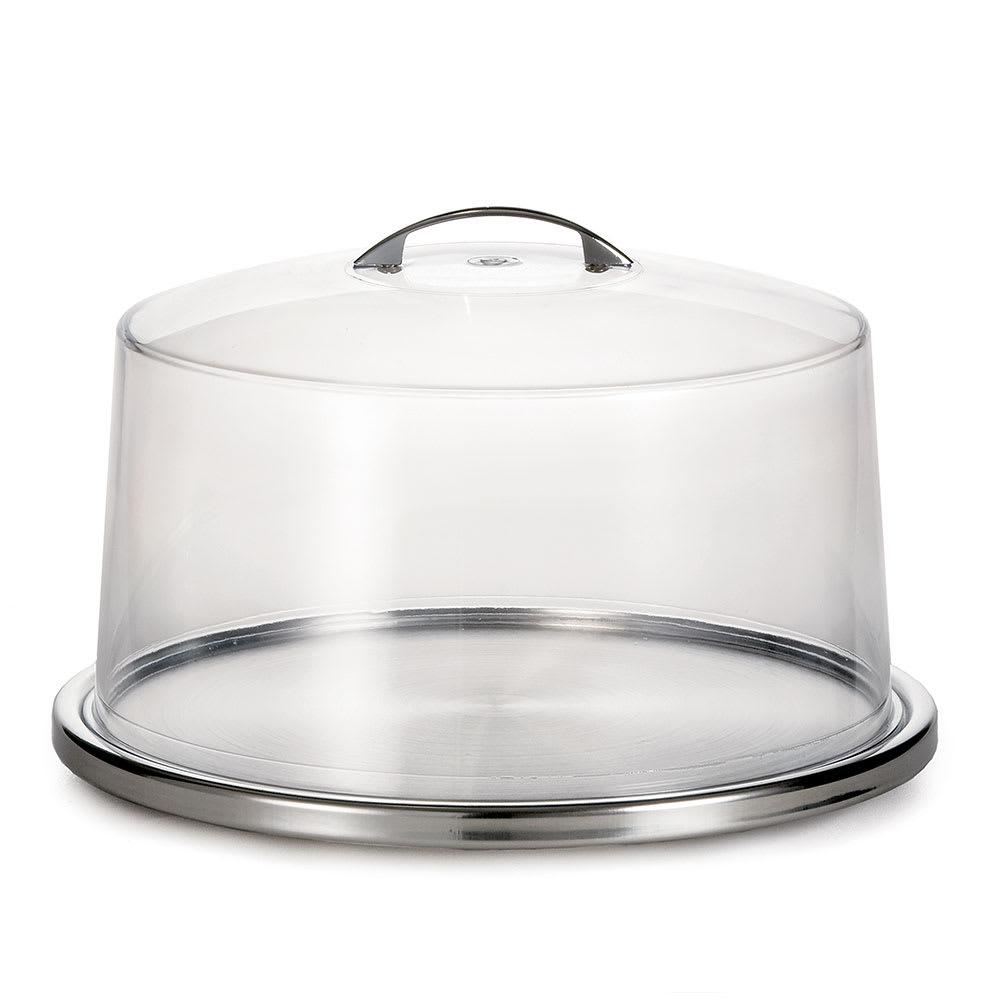 Tablecraft H820P422 12 3/4" Cake Plate with Cover - Clear