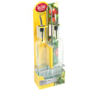 Tablecraft H916N 16 oz Cruet Set w/ Chrome Rack & Stainless Steel Pourers - Glass, Green Tint thumbnail 6