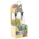 Tablecraft H918N 8 1/2 oz Cruet Set w/ Chrome Rack - Glass, Green Tint thumbnail 2