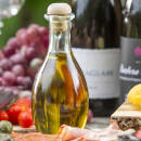 Tablecraft H9220 8 oz Cruet w/ Cork Stopper - Glass, Green Tint thumbnail 4