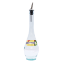 Tablecraft H931 16 oz Cruet w/ Stainless Steel Pourer - Glass, Green Tint thumbnail 2