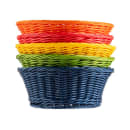 Tablecraft HM1175A Round Basket, 8 1/4 x 3 1/4", Assorted Color Polypropylene Cord thumbnail 2