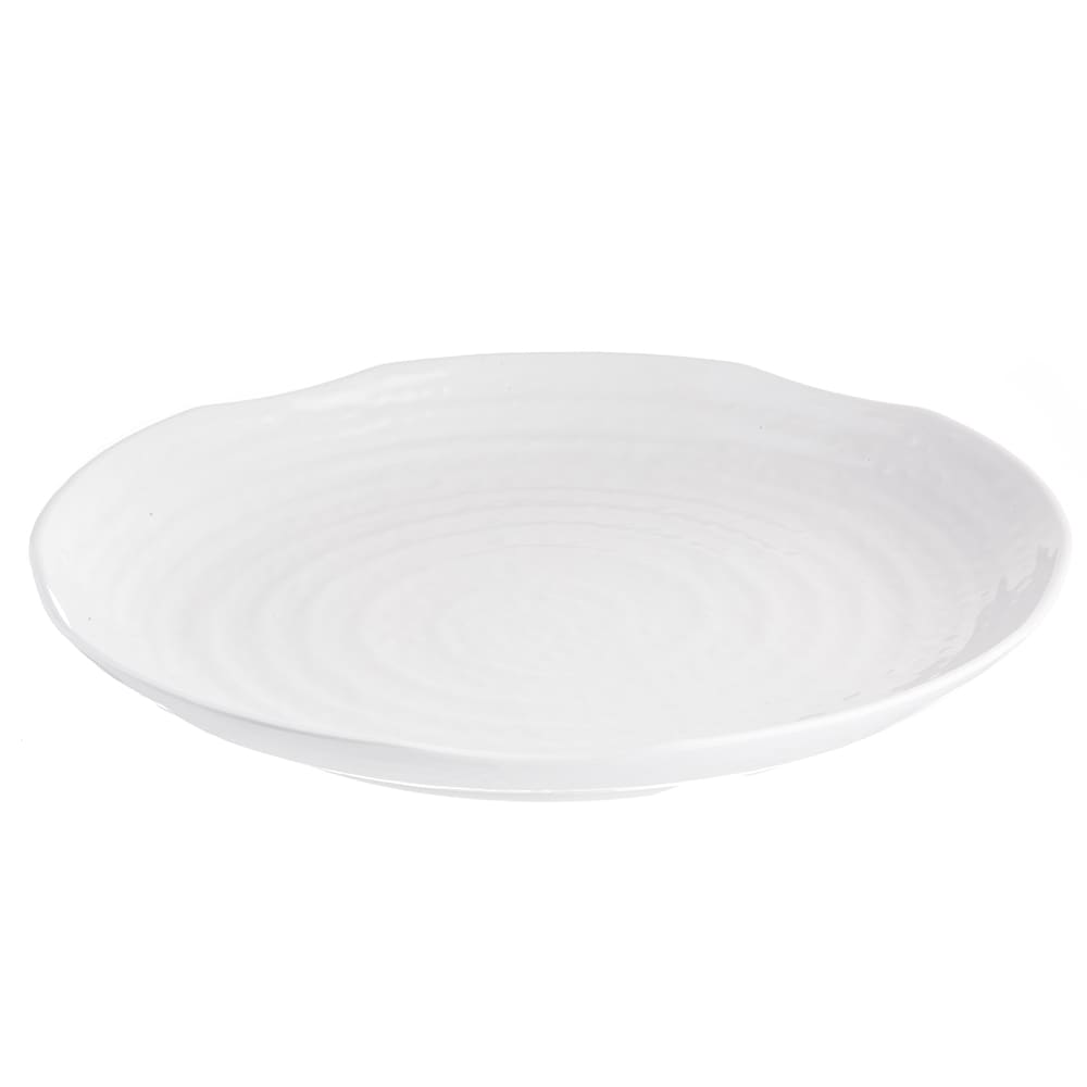 Tablecraft M14 14" Round Frostone Platter - Melamine, White