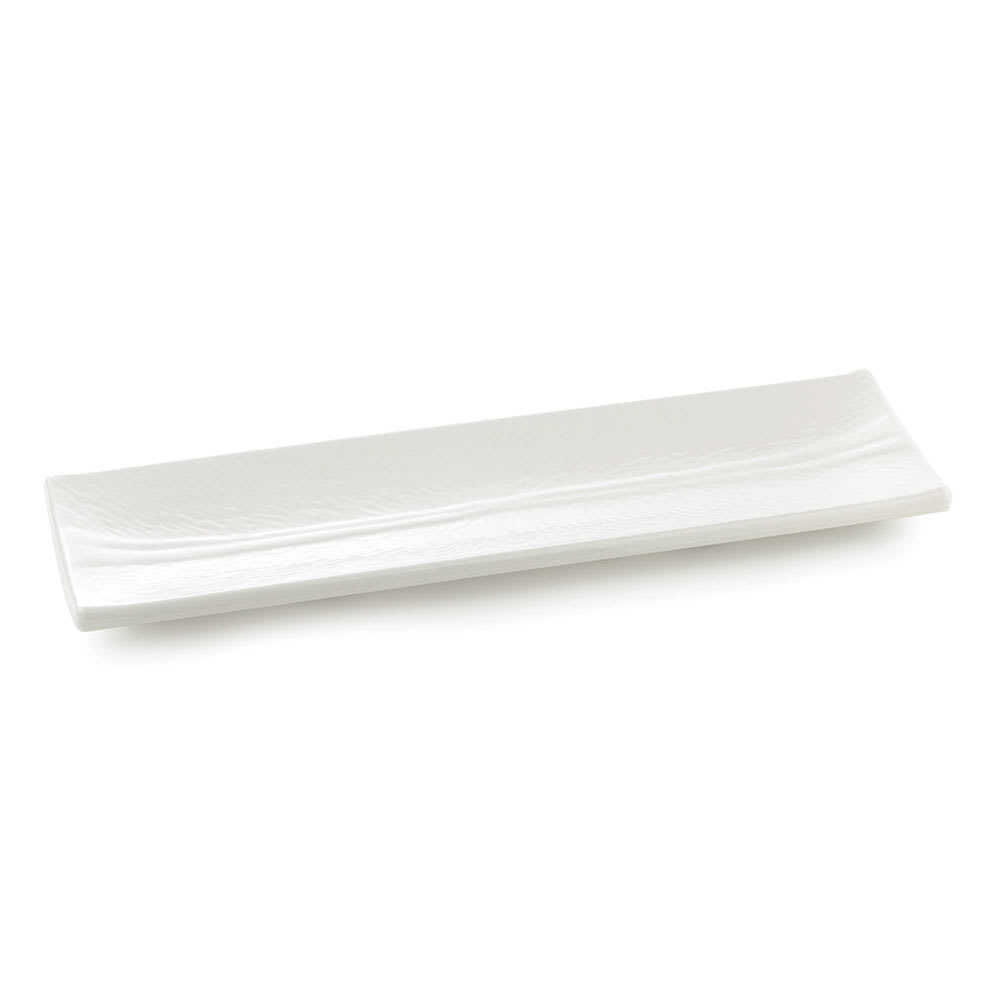 Tablecraft M206 20" x 6" Rectangular Frostone Dish - Melamine, White