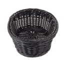Tablecraft M2474 Oval Woven Bread Basket - 9 1/4" x 6 1/4", Poly Cord, Black thumbnail 3
