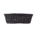 Tablecraft M2474 Oval Woven Bread Basket - 9 1/4" x 6 1/4", Poly Cord, Black thumbnail 4