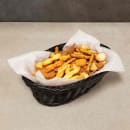Tablecraft M2474 Oval Woven Bread Basket - 9 1/4" x 6 1/4", Poly Cord, Black thumbnail 6