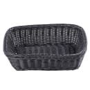 Tablecraft M2485 Rectangular Basket, 11 1/2 x 8 1/2 x 3 1/2", Black Polypropylene Cord thumbnail 2