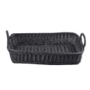 Tablecraft M2493H Ridal Collection Basket w/ Handles, 19" x 14" x 4", Rectangular, Handwoven, Polypropylene, Black thumbnail 2