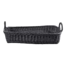 Tablecraft M2493H Ridal Collection Basket w/ Handles, 19" x 14" x 4", Rectangular, Handwoven, Polypropylene, Black thumbnail 3