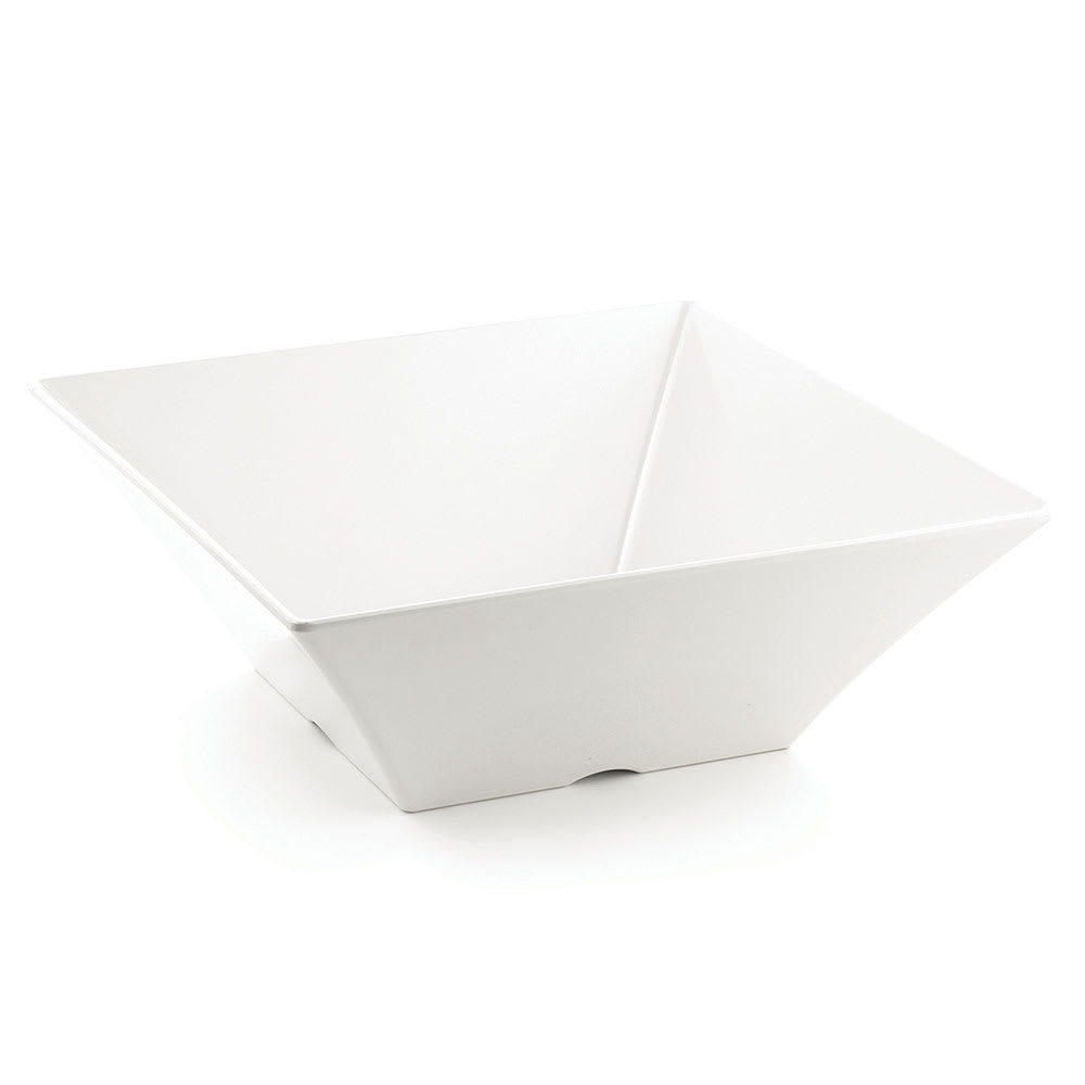 Tablecraft MB166 13 1/4 qt Square Melamine Bowl, White