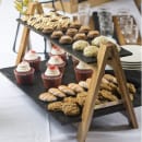 Tablecraft MG1 20 3/4" x 12 3/4" Rectangular Frostone Tray - Melamine, Black thumbnail 4