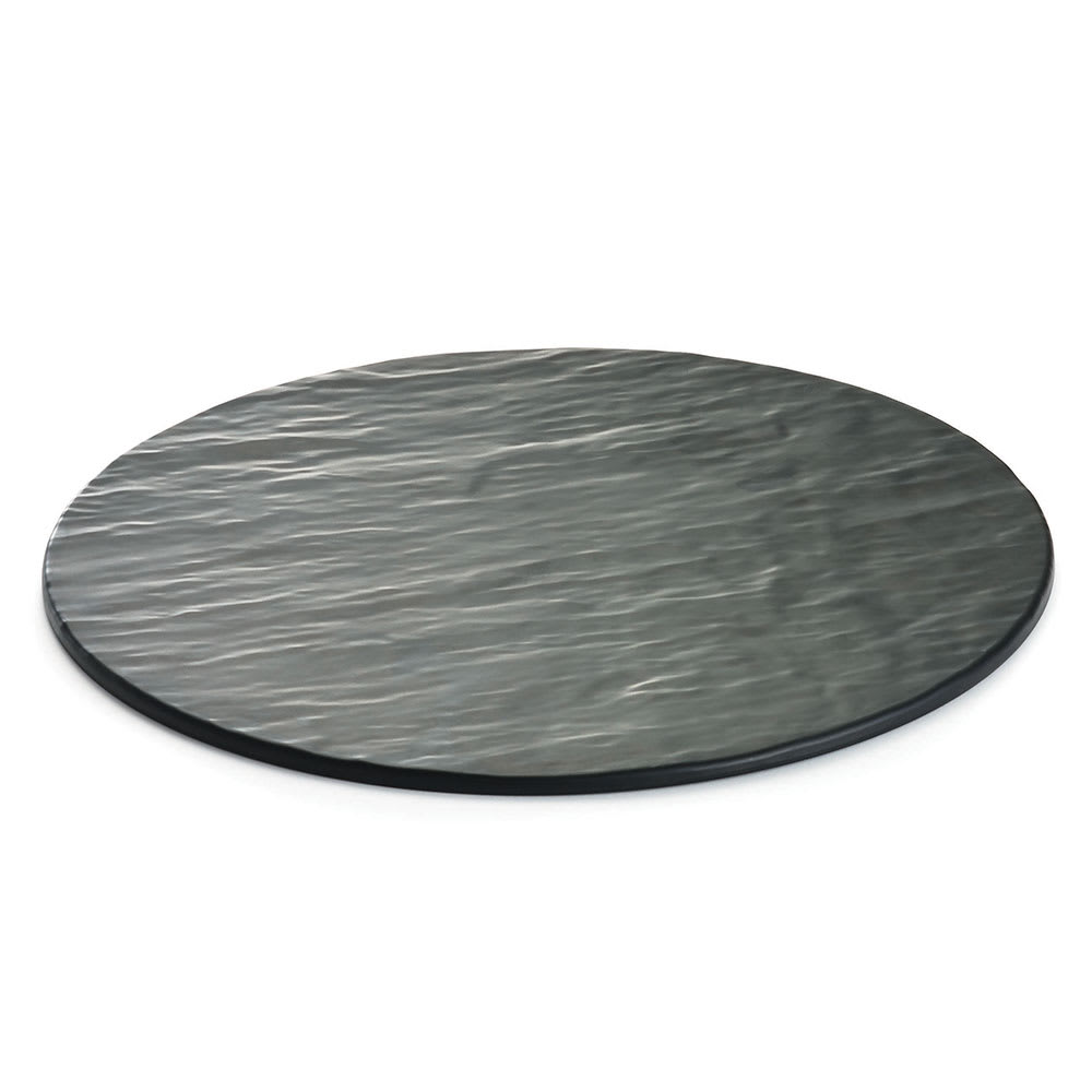 Tablecraft MG13 13" Round Tray - Melamine, Black