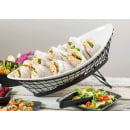 Tablecraft MGMT2412 216 oz Oblong Melamine Basket Insert, White thumbnail 5