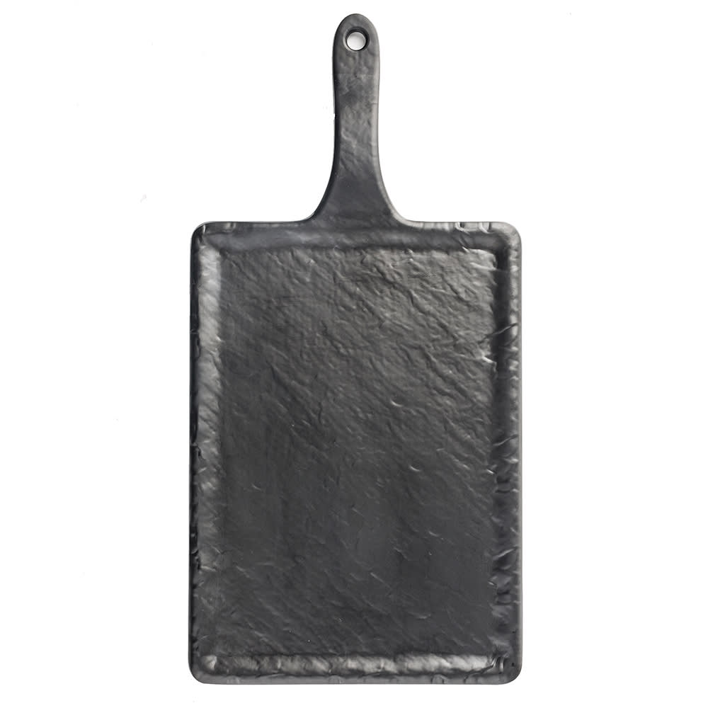 Tablecraft MSP3618 Melamine Serving Paddle w/ Handle - 9 3/4" x 7", Black Slate