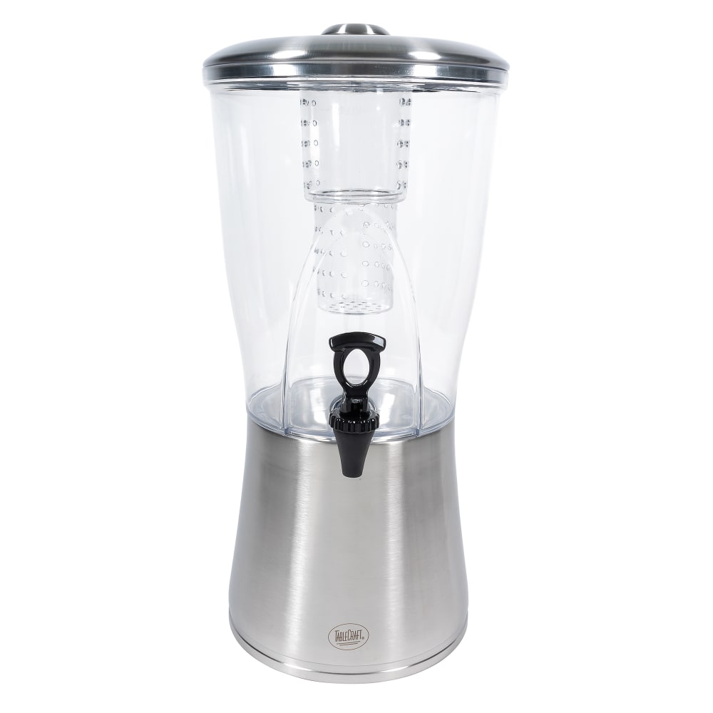 Tablecraft N175 3 1/2 gal Beverage Dispenser w/ Infuser - Plastic Container, Stainless Base