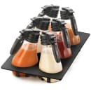 Tablecraft N481BK Salad Dressing Set w/ (6) Dispensers & Black Tray thumbnail 6