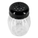 Tablecraft P260BK 6 oz Swirl Plastic Shaker w/ Perforated Top, BPA Free, Black thumbnail 2