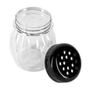 Tablecraft P260BK 6 oz Swirl Plastic Shaker w/ Perforated Top, BPA Free, Black thumbnail 6