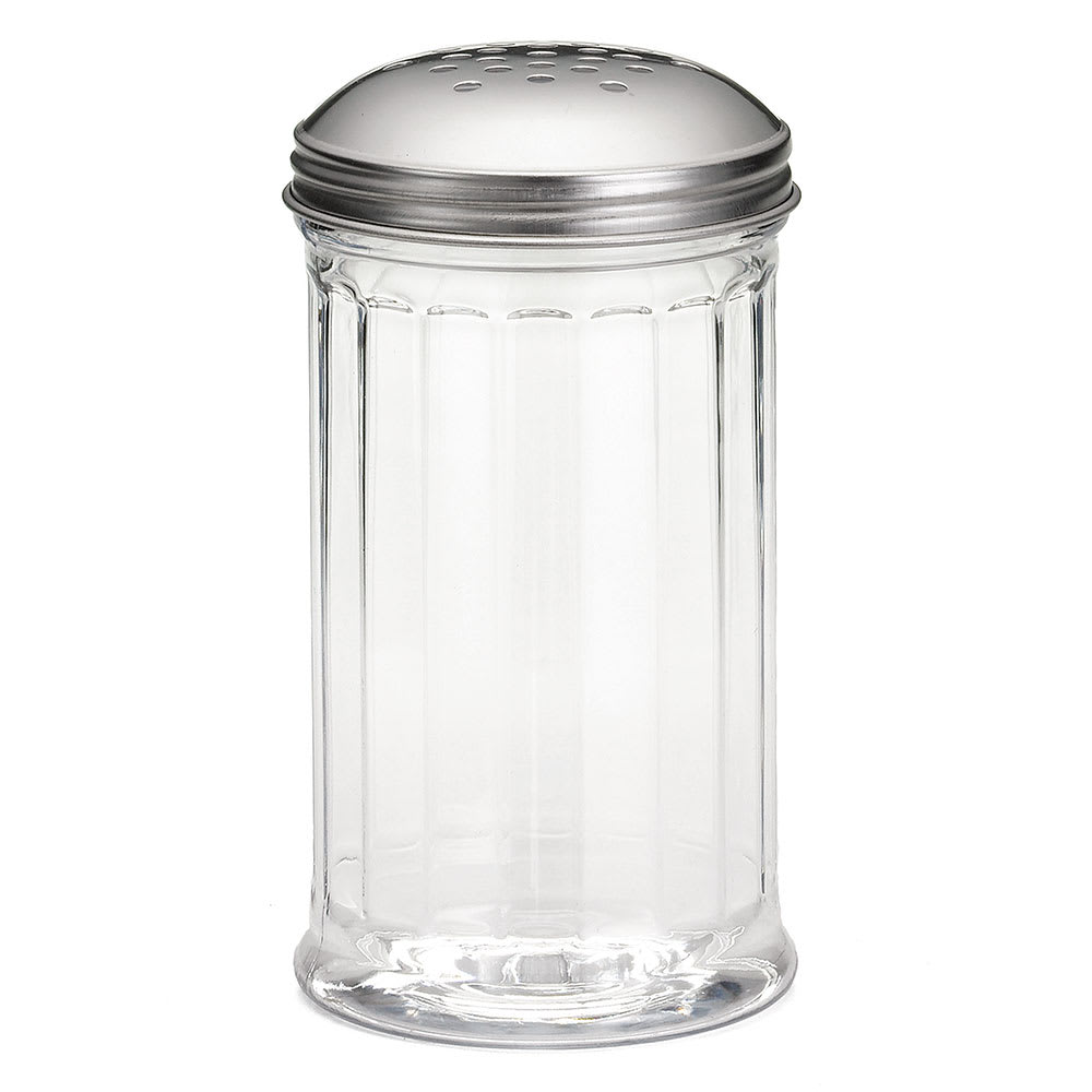 Tablecraft P800 12 oz Polycarbonate Shaker w/ Stainless Steel Perforated Top