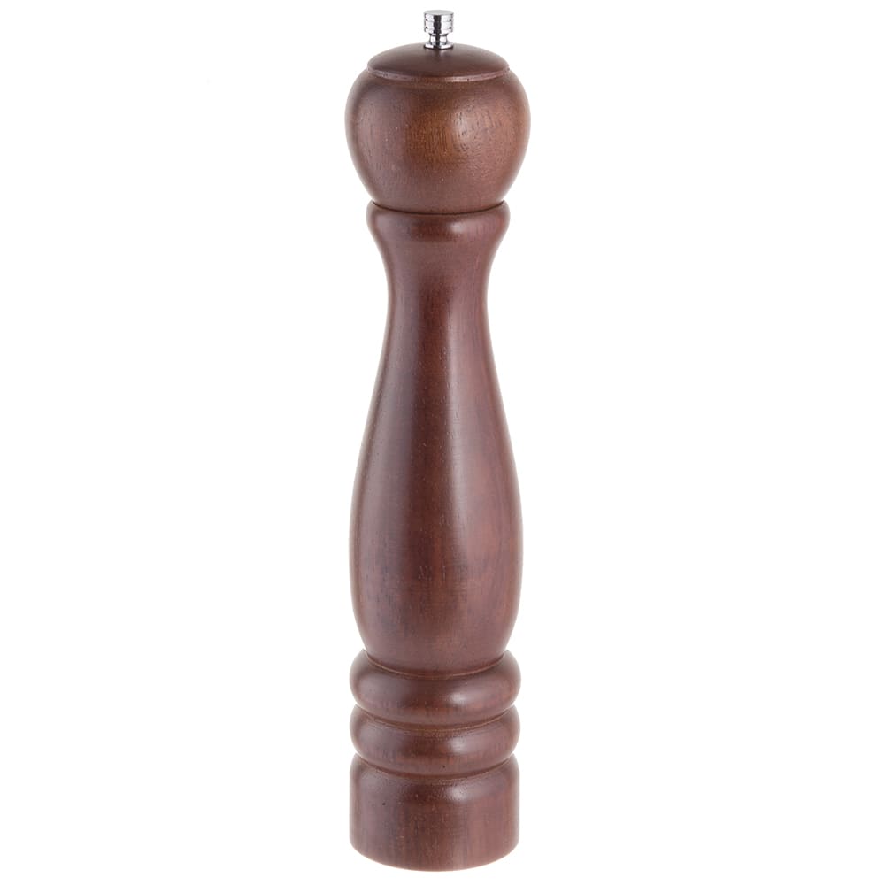 Tablecraft PM1912 12 1/2"H Pepper Mill - Wood, Mahogany