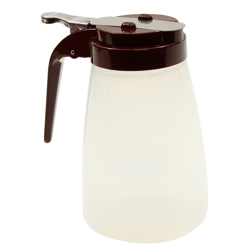 Tablecraft PP10B 10 oz Cylindrical Dripcut Server - Polypropylene, Brown ABS Top