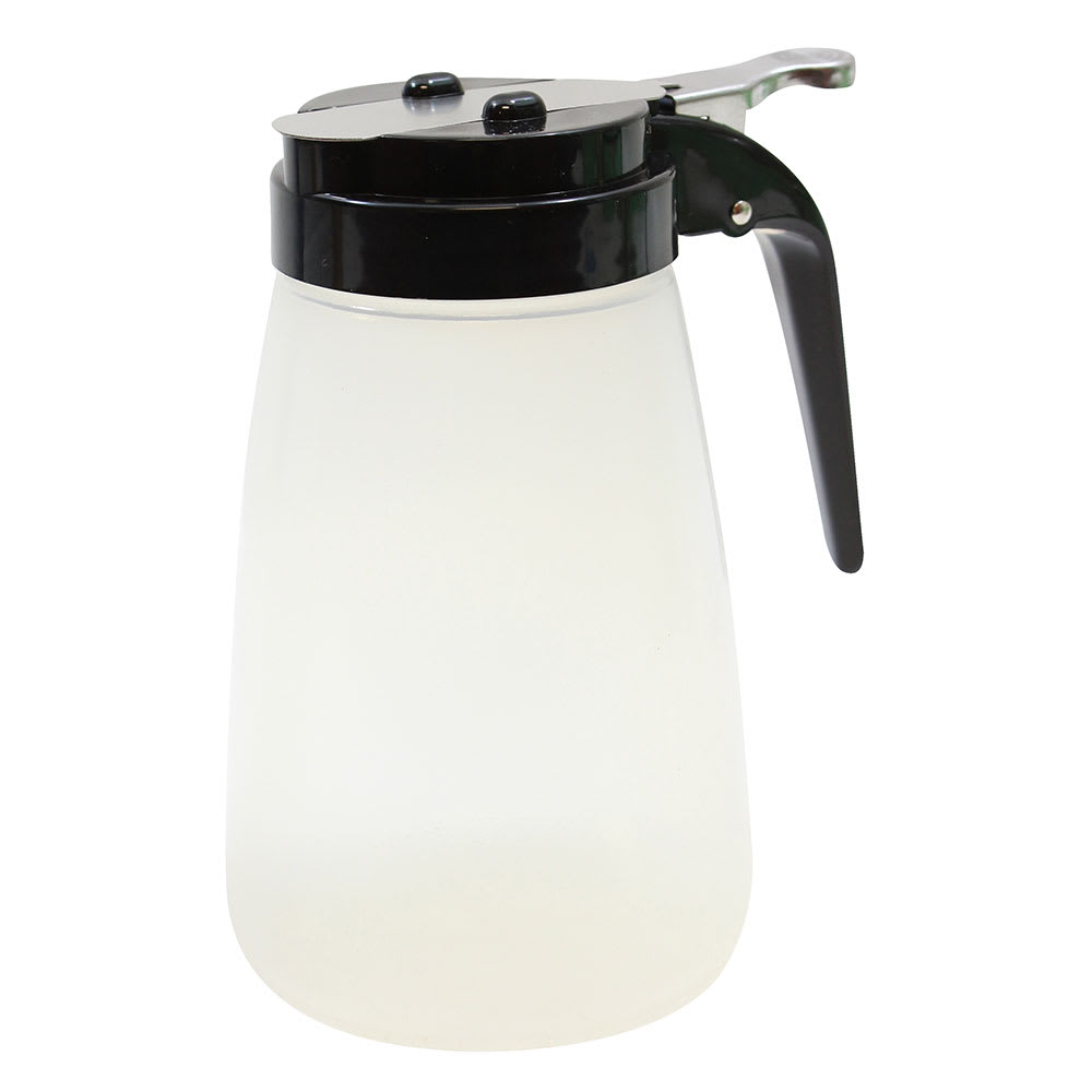 Tablecraft PP10BK 10 oz Cylindrical Dripcut Server - Polypropylene, Black ABS Top